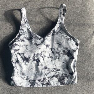 Monochrome Floral Women's Tank Top